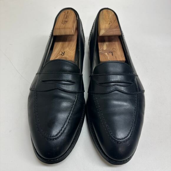 VERY GOOD Alden 681 Black Calf Full Strap Slip-On Penny Loafer 10.5 Narrow AA/B
